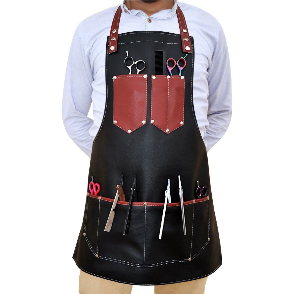Professional Barber PU leather apron 